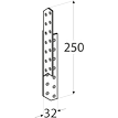 Rozměry LK6 - krokvové spojky pravé 32x250x2,0 mm