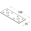 Rozměry LP1 - spojky ploché 100x35x2,5 mm