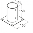 Rozměry patky sloupku kruhové PSPO 100