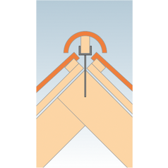 Použití PD 210/50 T podpěrky střešních latí 50x55x210x1,5 mm