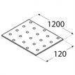 Rozměry PP95 - destičky perforované 120x1200x2,0 mm