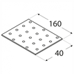 Rozměry PP4 - destičky perforované160x40x2,0 mm