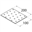 Rozměry PP12 - destičky perforované 200x100x2,0 mm