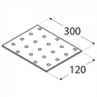 Rozměry PP21 - destičky perforované 300x120x2,0 mm