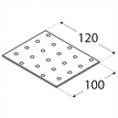 Rozměry PP31 - destičky perforované 100x120x2,0 mm