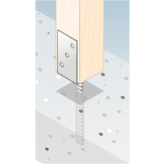 Použití patky sloupku PSL -typu U