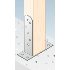 Použití patky sloupku PST - typu TT