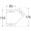 Rozměry SDLPE 1 Spojky C 155x176x85x2,5 P