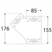 Rozměry SDLPF 1 Spojky C 155x176x85x2,5 L