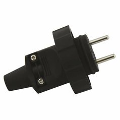 Vidlice IP65 černá guma (P0037)