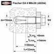 Technický výkres ocelové kotvy Fischer EA II M 8x30 M8