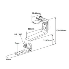 Technický nákres háku Fischer GTA2