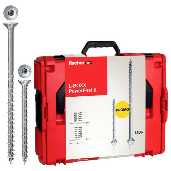 Sada vrutů 1800ks Fischer v organizéru L-Boxx