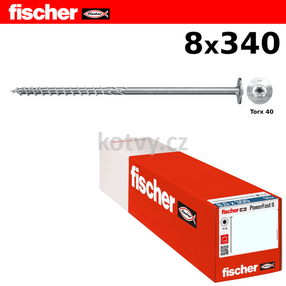 Vrut 8x340 s velkou talířovou hlavou