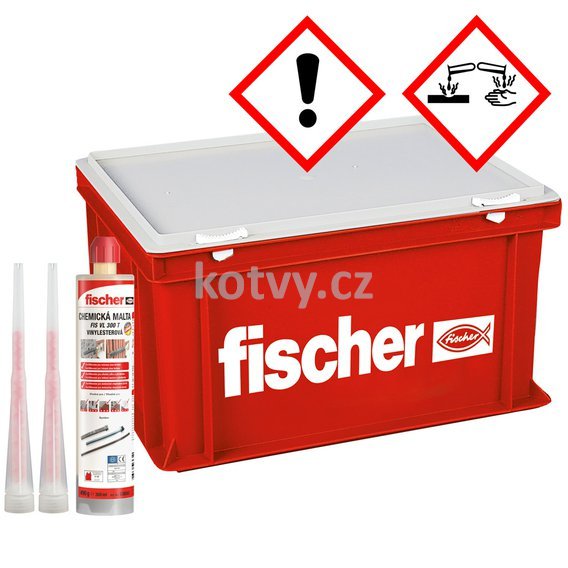 20ks chemické kotvy Fischer FIS VL 300 v plastovém boxu