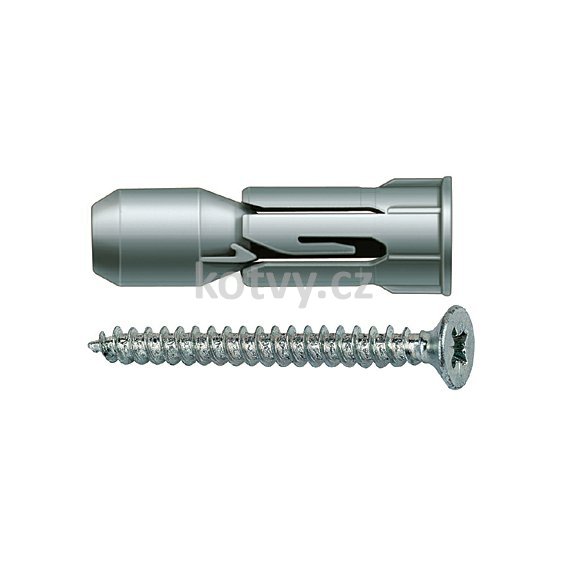 Hmoždinka Fischer PD 10 S se šroubem 5x40 se zápustnou hlavou