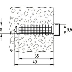 Technický výkres hmoždinky FCTP