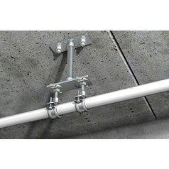 Použití objímky jednošroubkové pro plastová potrubí Fischer FKS Plus