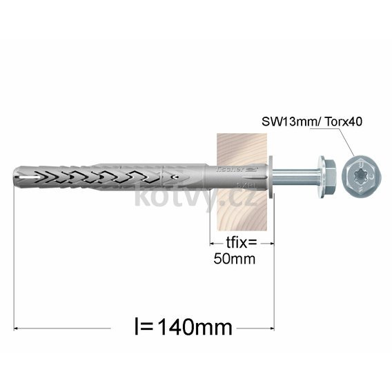 Rámová hmoždinka Fischer SXRL 10X140 FUS