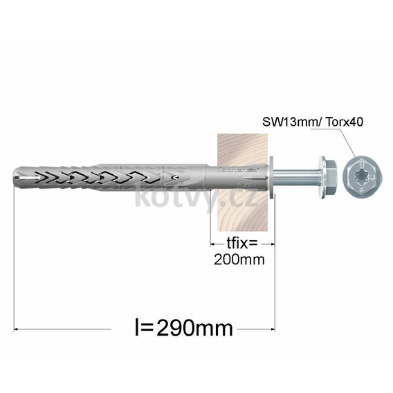 Rámová hmoždinka Fischer SXRL 10X290 FUS