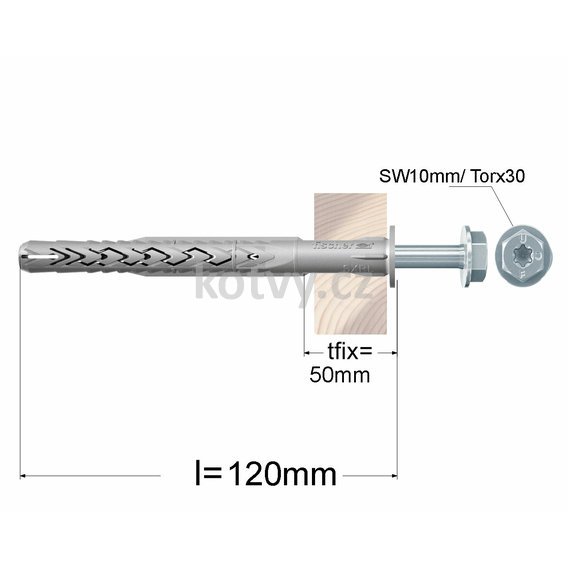 Rámová hmoždinka Fischer SXRL 8X120 FUS