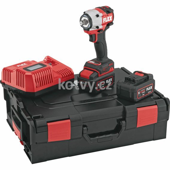 Aku rázový utahovák Flex IW 1/2" 400 18.0-EC - komplet