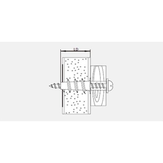 Technický výkres hmoždinky GKD