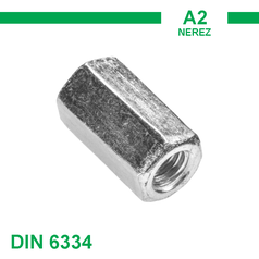 Nerezové prodlužovací matice A2 DIN 6334