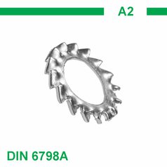 Podložky vějířové DIN 6798A Nerezové A2