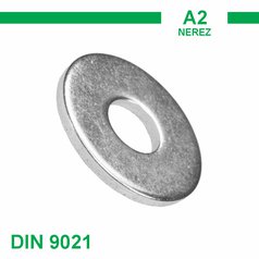 Podložky velkoplošné DIN 9021 Nerezové A2