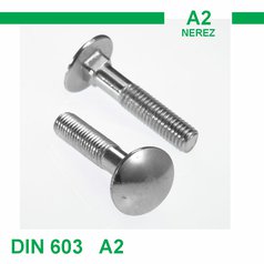 Vratové šrouby nerez A2 DIN 603