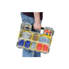 Použití Stanley voděodolného organizéru s kovovými přezkami - mělkého, bez obsahu