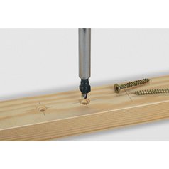 Wolfcraft Záhlubník 3břitý ukázka použití