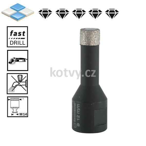 Vrták do dlažby 12mm - Keramik Pro