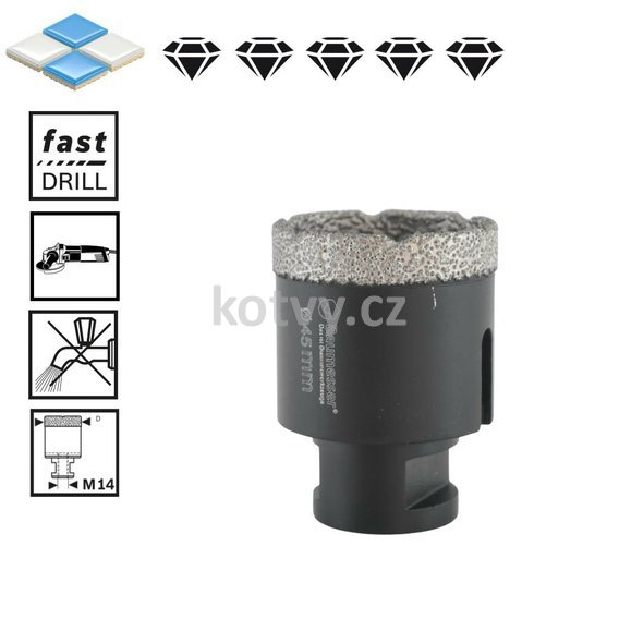 Vrták do dlažby 45mm - Keramik Pro