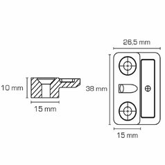 Příchytky na terasová prkna Fixego - startovací - 1ks
